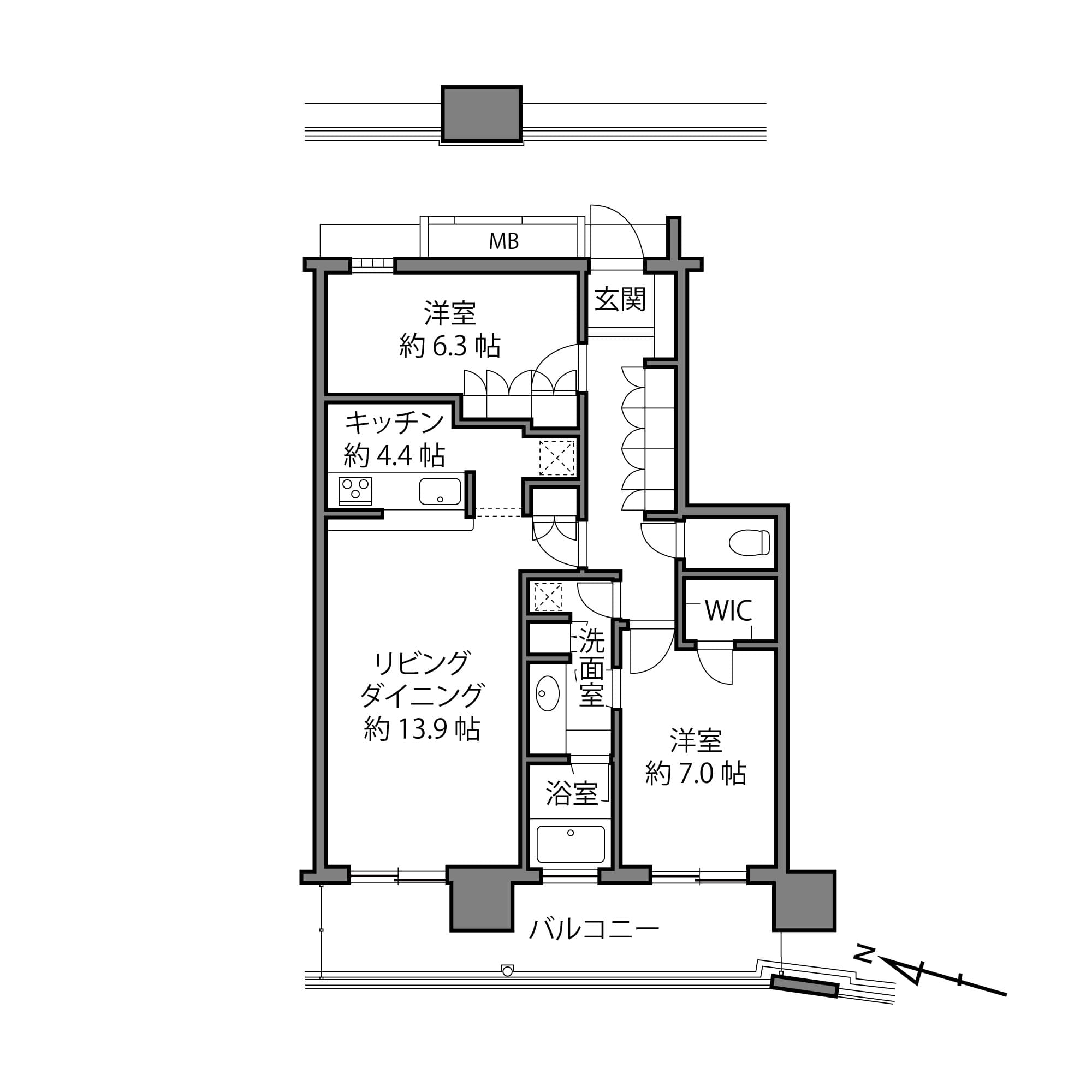 間取り図_キャピタルマークタワー3406.jpg