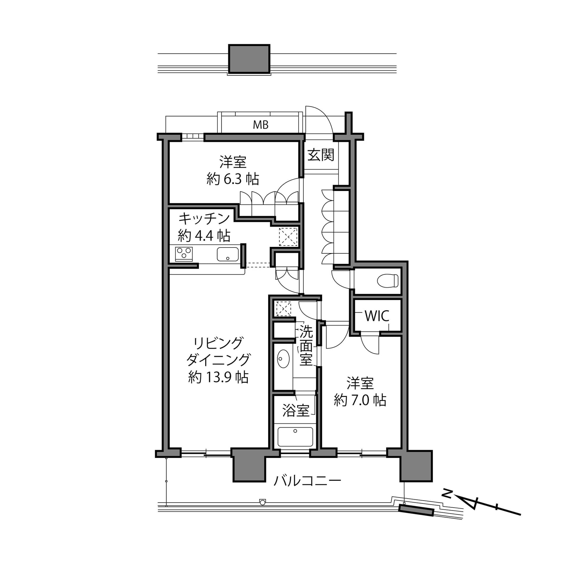 間取り図_キャピタルマークタワー3406.jpg