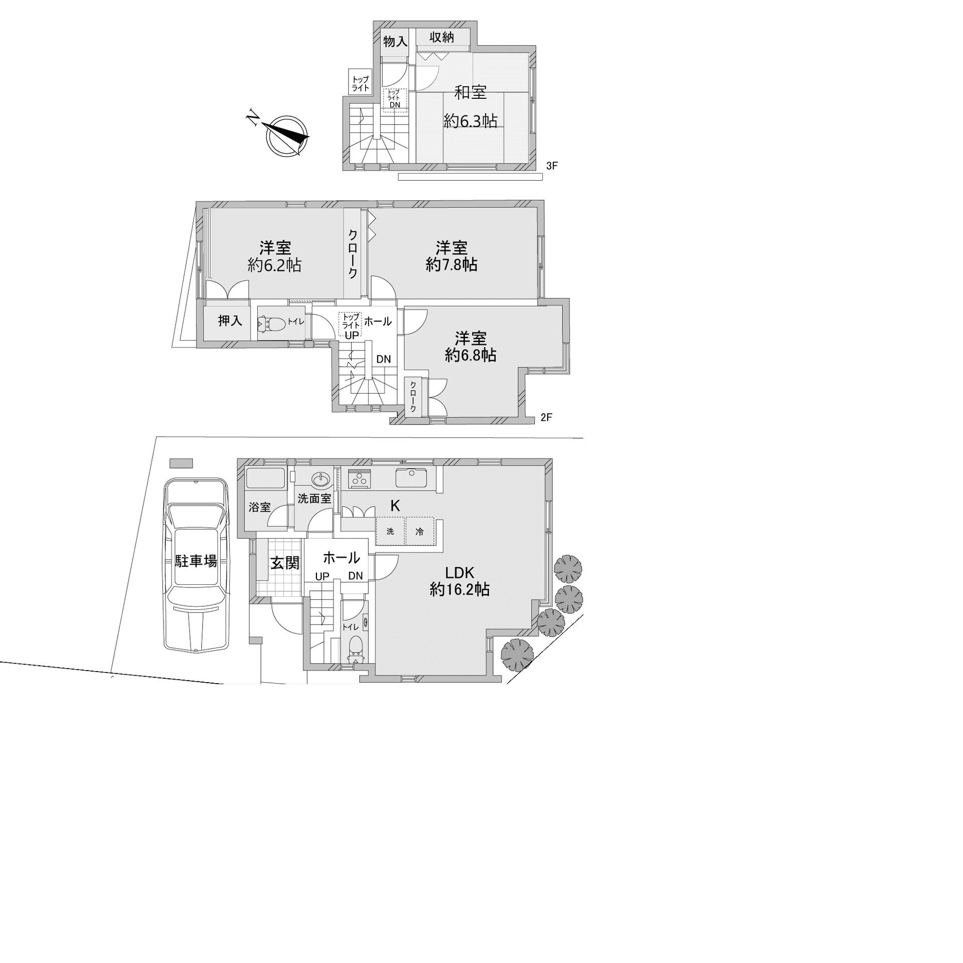 平面図(目黒区目黒4丁目戸建) .png
