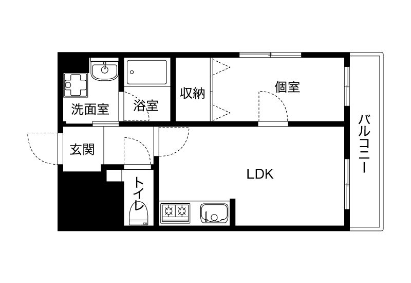 Typical 1LDK Apartment Layout in Japan
